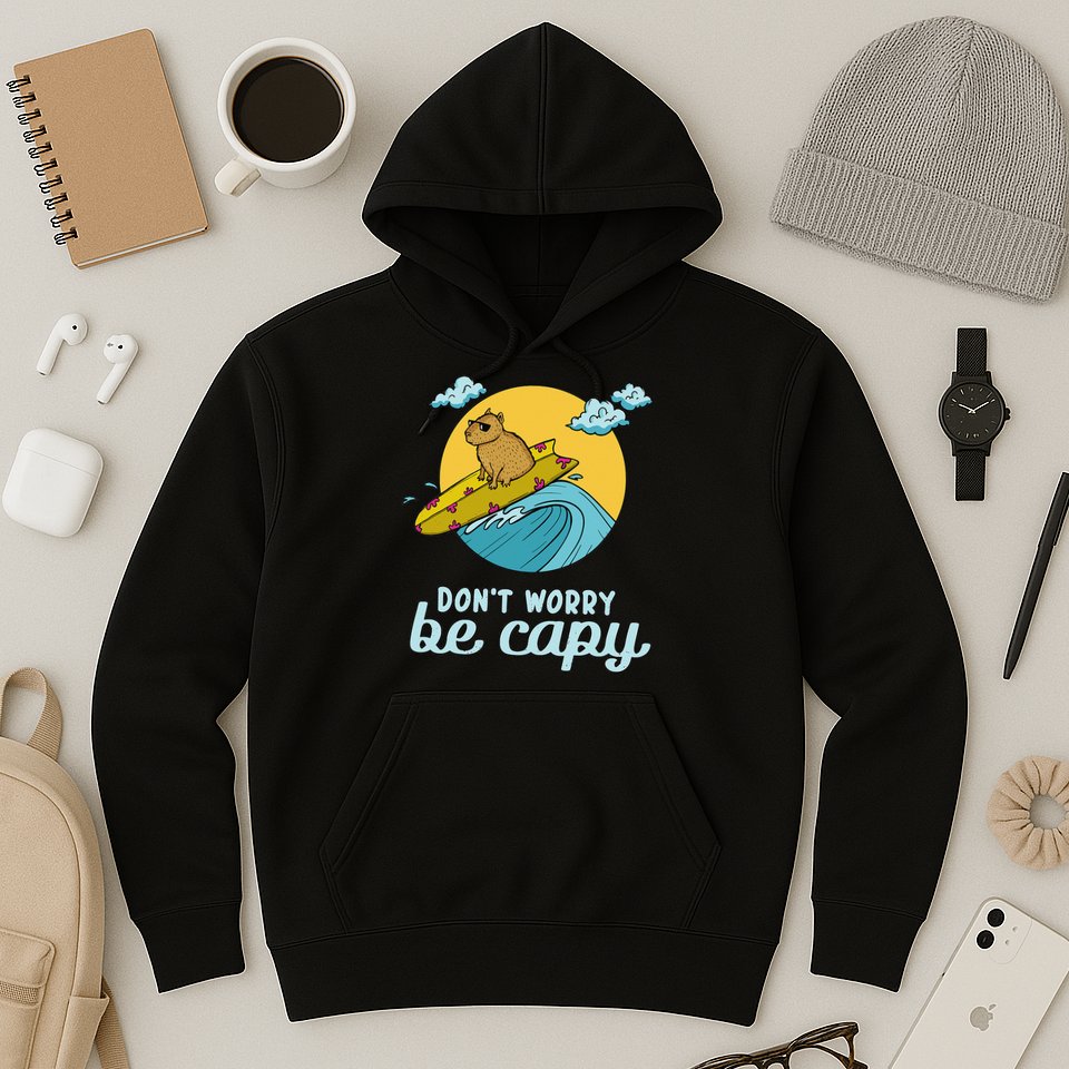 Don't Worry Be Capy Rodent South American Capybara Hoodie