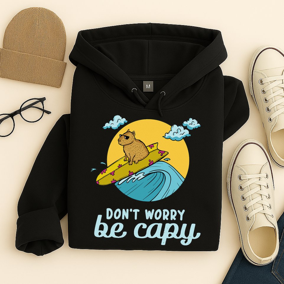 Don't Worry Be Capy Rodent South American Capybara Hoodie
