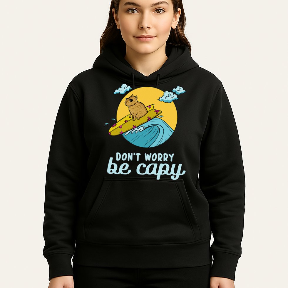 Don't Worry Be Capy Rodent South American Capybara Hoodie