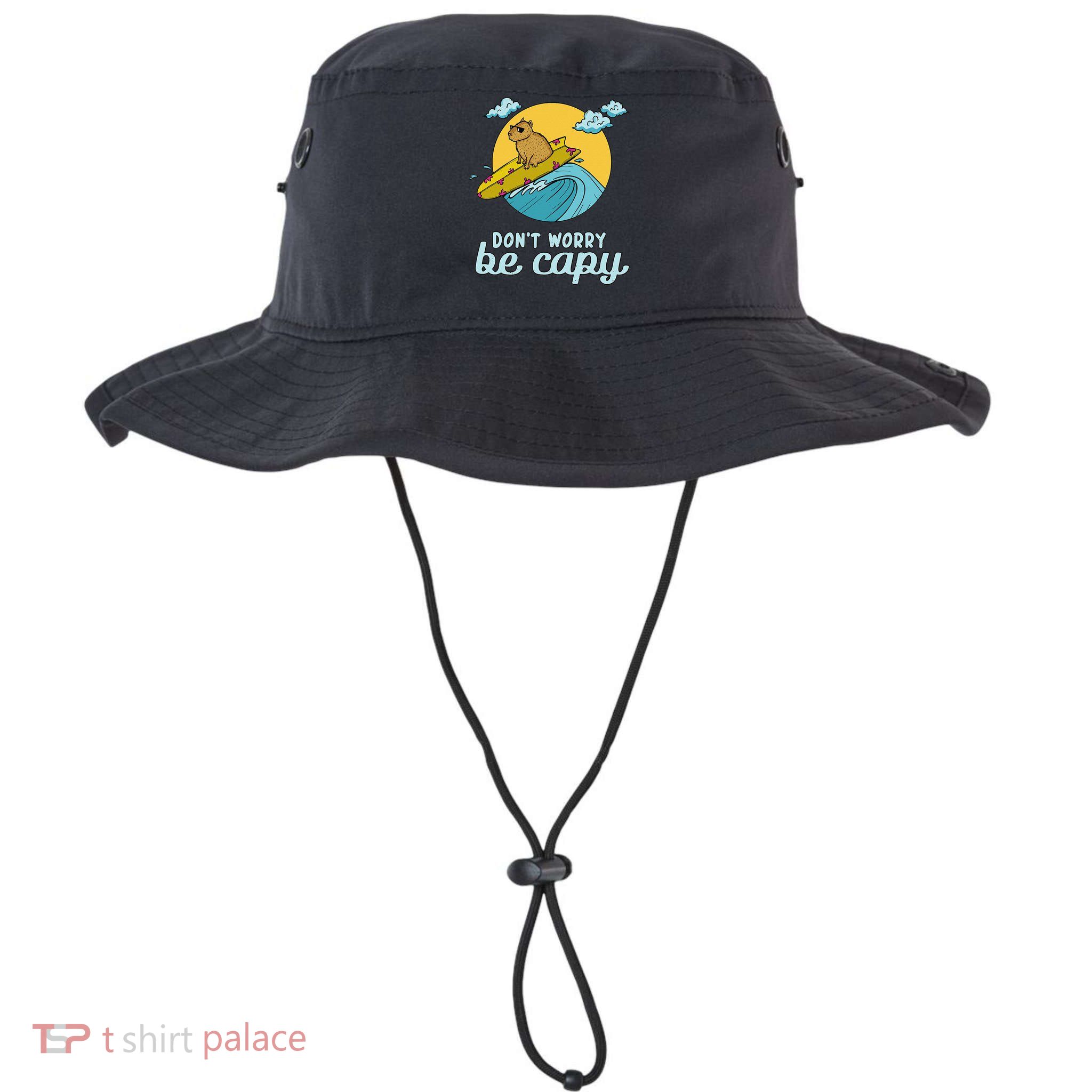 Don't Worry Be Capy Rodent South American Capybara Bucket Hat