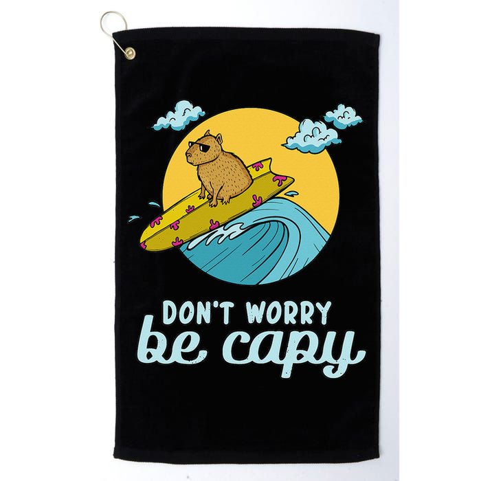 Don't Worry Be Capy Rodent South American Capybara Golf Towel