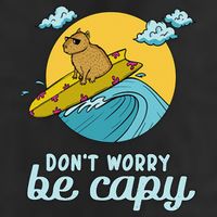 Don't Worry Be Capy Rodent South American Capybara Golf Towel
