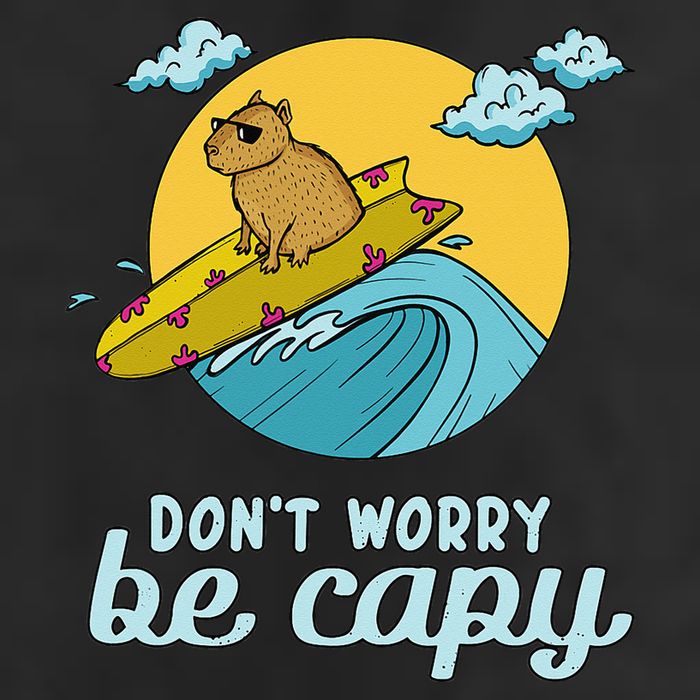 Don't Worry Be Capy Rodent South American Capybara Golf Towel