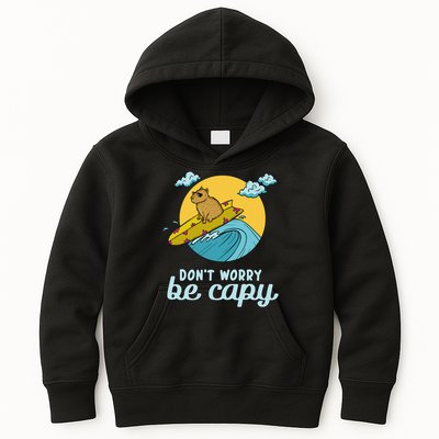 Don't Worry Be Capy Rodent South American Capybara Kids Hoodie