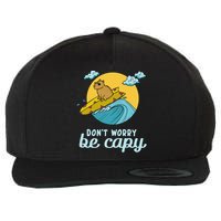 Don't Worry Be Capy Rodent South American Capybara Wool Snapback Cap