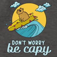 Don't Worry Be Capy Rodent South American Capybara Vector Backpack