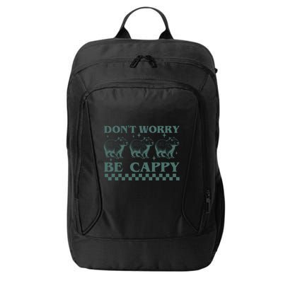 DonT Worry Be Cappy Funny Capybara City Backpack