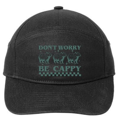 DonT Worry Be Cappy Funny Capybara 7-Panel Snapback Hat