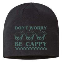 DonT Worry Be Cappy Funny Capybara Sustainable Beanie