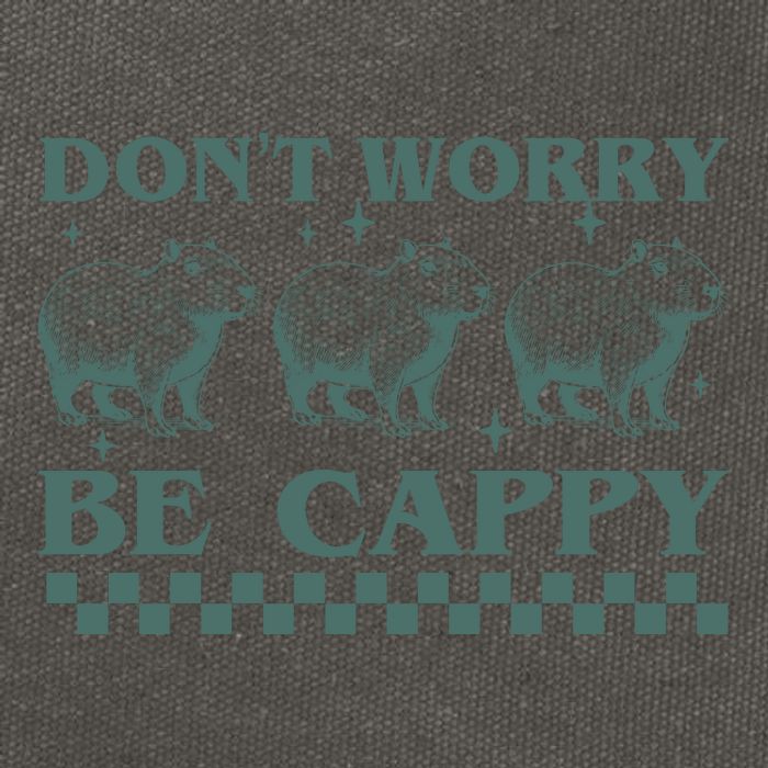 DonT Worry Be Cappy Funny Capybara Cotton Canvas Backpack