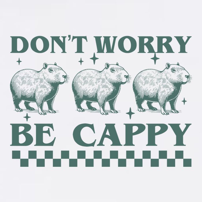DonT Worry Be Cappy Funny Capybara Garment-Dyed Fleece Hoodie