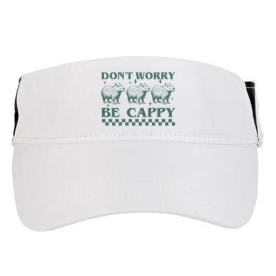 DonT Worry Be Cappy Funny Capybara Adult Drive Performance Visor