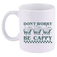 DonT Worry Be Cappy Funny Capybara 11oz C Handle Ceramic Mug
