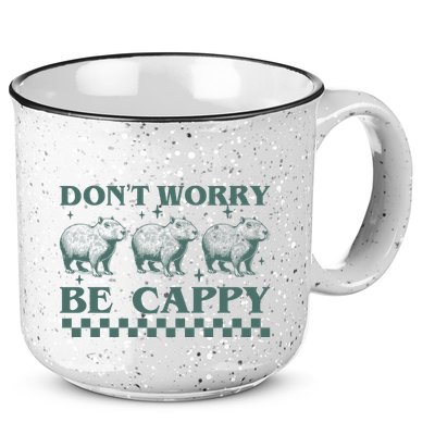 DonT Worry Be Cappy Funny Capybara 15oz Campfire Ceramic Mug