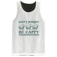 DonT Worry Be Cappy Funny Capybara Mesh Reversible Basketball Jersey Tank