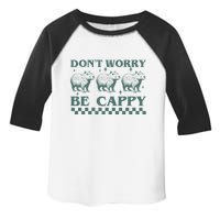DonT Worry Be Cappy Funny Capybara Toddler Fine Jersey T-Shirt