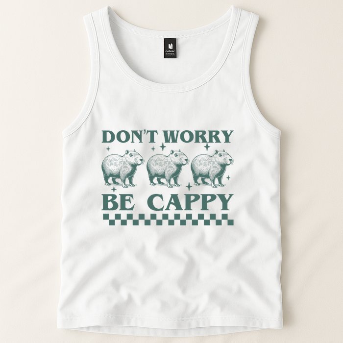 DonT Worry Be Cappy Funny Capybara Tank Top