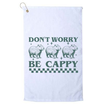 DonT Worry Be Cappy Funny Capybara Golf Towel