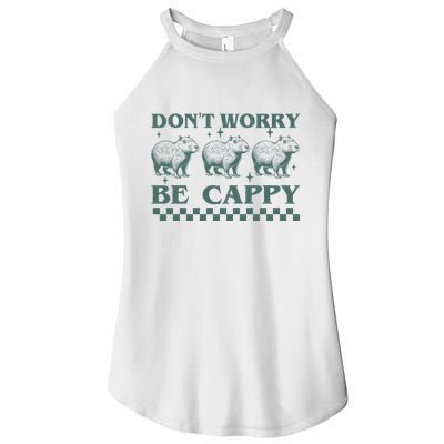 DonT Worry Be Cappy Funny Capybara Women's Perfect Tri Rocker Tank