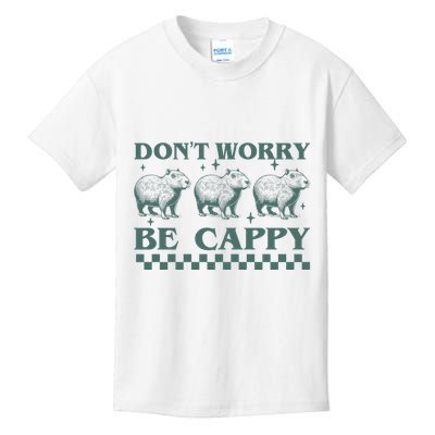 DonT Worry Be Cappy Funny Capybara Kids T-Shirt