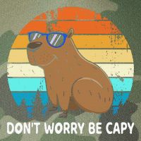 DonT Worry Be Capy Distressed Capybara Styles Animal Lover Legacy Tie Dye Trucker Hat
