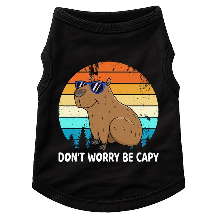 DonT Worry Be Capy Distressed Capybara Styles Animal Lover Doggie Tank