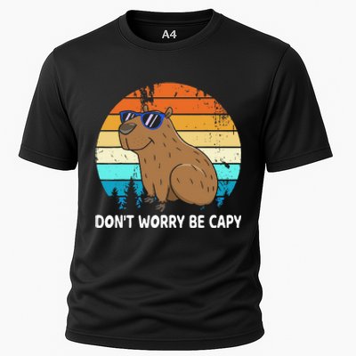 DonT Worry Be Capy Distressed Capybara Styles Animal Lover Cooling Performance Crew T-Shirt