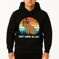 DonT Worry Be Capy Distressed Capybara Styles Animal Lover Hoodie