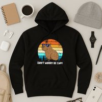 DonT Worry Be Capy Distressed Capybara Styles Animal Lover Hoodie