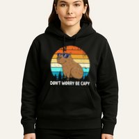 DonT Worry Be Capy Distressed Capybara Styles Animal Lover Hoodie