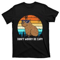 DonT Worry Be Capy Distressed Capybara Styles Animal Lover T-Shirt