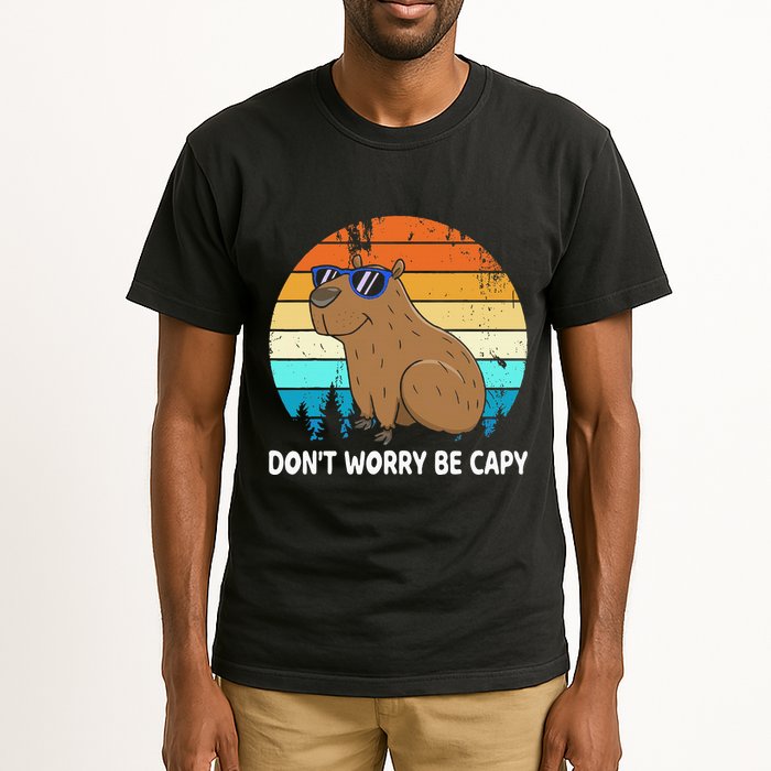 DonT Worry Be Capy Distressed Capybara Styles Animal Lover Tall T-Shirt