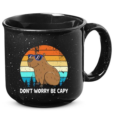 DonT Worry Be Capy Distressed Capybara Styles Animal Lover 15oz Campfire Ceramic Mug