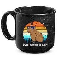 DonT Worry Be Capy Distressed Capybara Styles Animal Lover 15oz Campfire Ceramic Mug