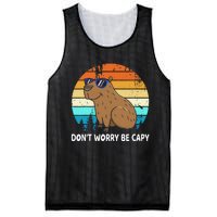 DonT Worry Be Capy Distressed Capybara Styles Animal Lover Mesh Reversible Basketball Jersey Tank