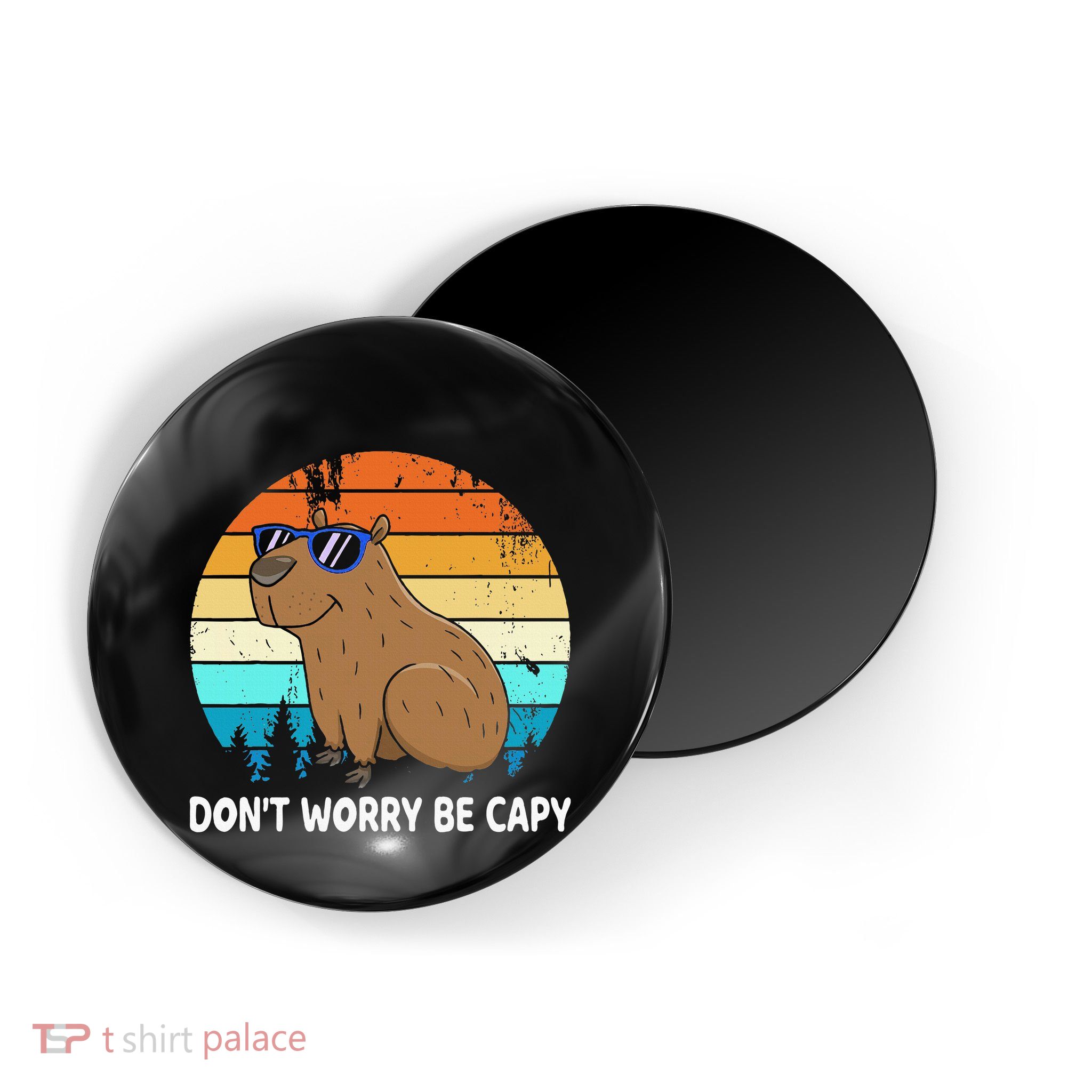 DonT Worry Be Capy Distressed Capybara Styles Animal Lover Magnet