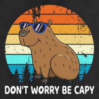 DonT Worry Be Capy Distressed Capybara Styles Animal Lover Large Microfiber Waffle Golf Towel