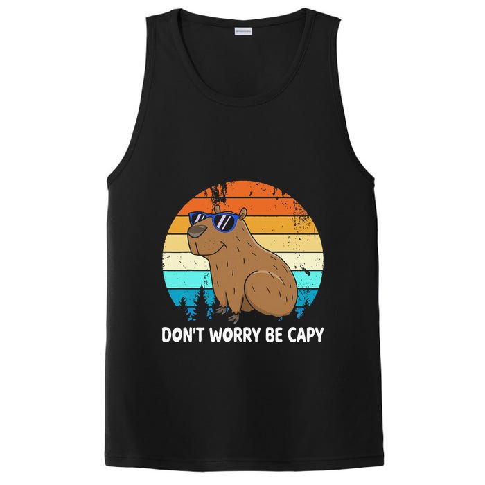 DonT Worry Be Capy Distressed Capybara Styles Animal Lover PosiCharge Competitor Tank