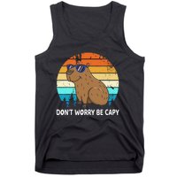 DonT Worry Be Capy Distressed Capybara Styles Animal Lover Tank Top