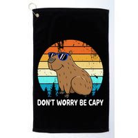DonT Worry Be Capy Distressed Capybara Styles Animal Lover Golf Towel