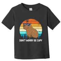 DonT Worry Be Capy Distressed Capybara Styles Animal Lover Toddler T-Shirt