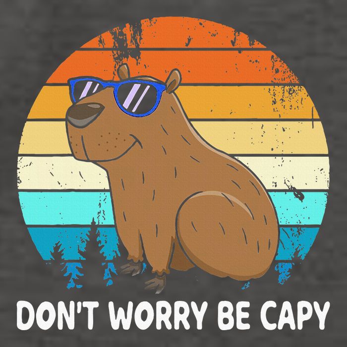 DonT Worry Be Capy Distressed Capybara Styles Animal Lover Vector Backpack