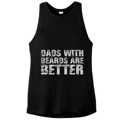 Dads with Beards are Better Fun Bearded Papa Gift Father Day Ladies PosiCharge Tri-Blend Wicking Tank