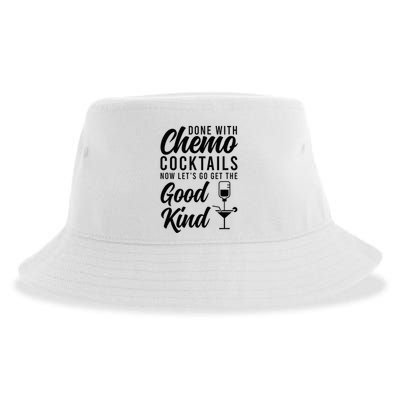 Done With Chemo Survivor Last Day Of Chemo End Of Chemo Sustainable Bucket Hat