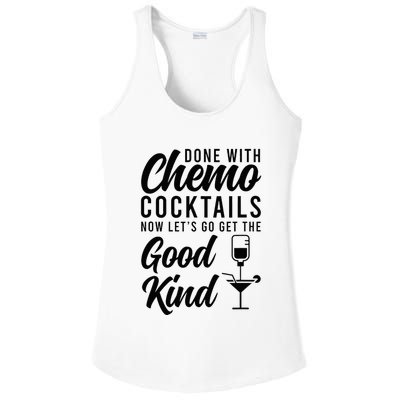 Done With Chemo Survivor Last Day Of Chemo End Of Chemo Ladies PosiCharge Competitor Racerback Tank