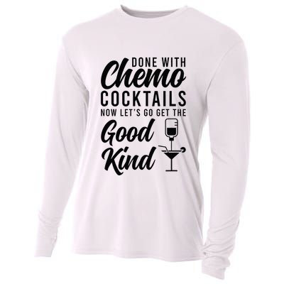 Done With Chemo Survivor Last Day Of Chemo End Of Chemo Cooling Performance Long Sleeve Crew