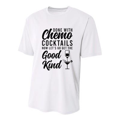 Done With Chemo Survivor Last Day Of Chemo End Of Chemo Youth Performance Sprint T-Shirt