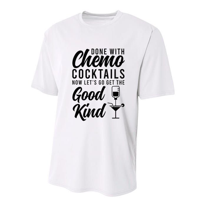 Done With Chemo Survivor Last Day Of Chemo End Of Chemo Youth Performance Sprint T-Shirt