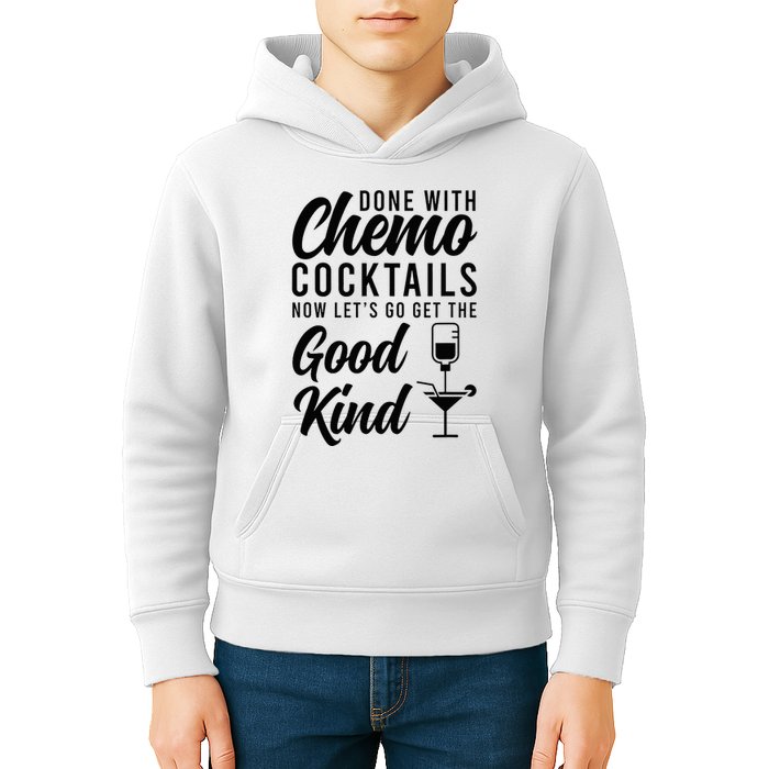 Done With Chemo Survivor Last Day Of Chemo End Of Chemo Kids Hoodie