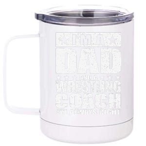 Dad Wrestling Coach Coaches Fathers Day S Gift 12 oz Stainless Steel Tumbler Cup